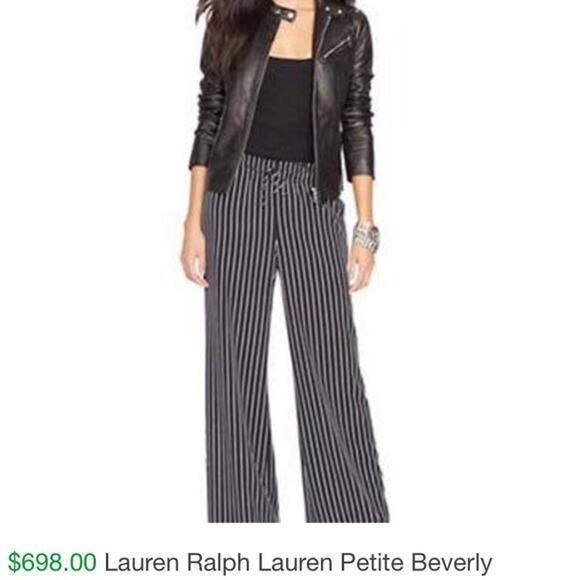 Ralph Lauren Genuine 100% Soft Leather Motorcycle Moto Beverly Jacket Size LARGE - Picture 2 of 8